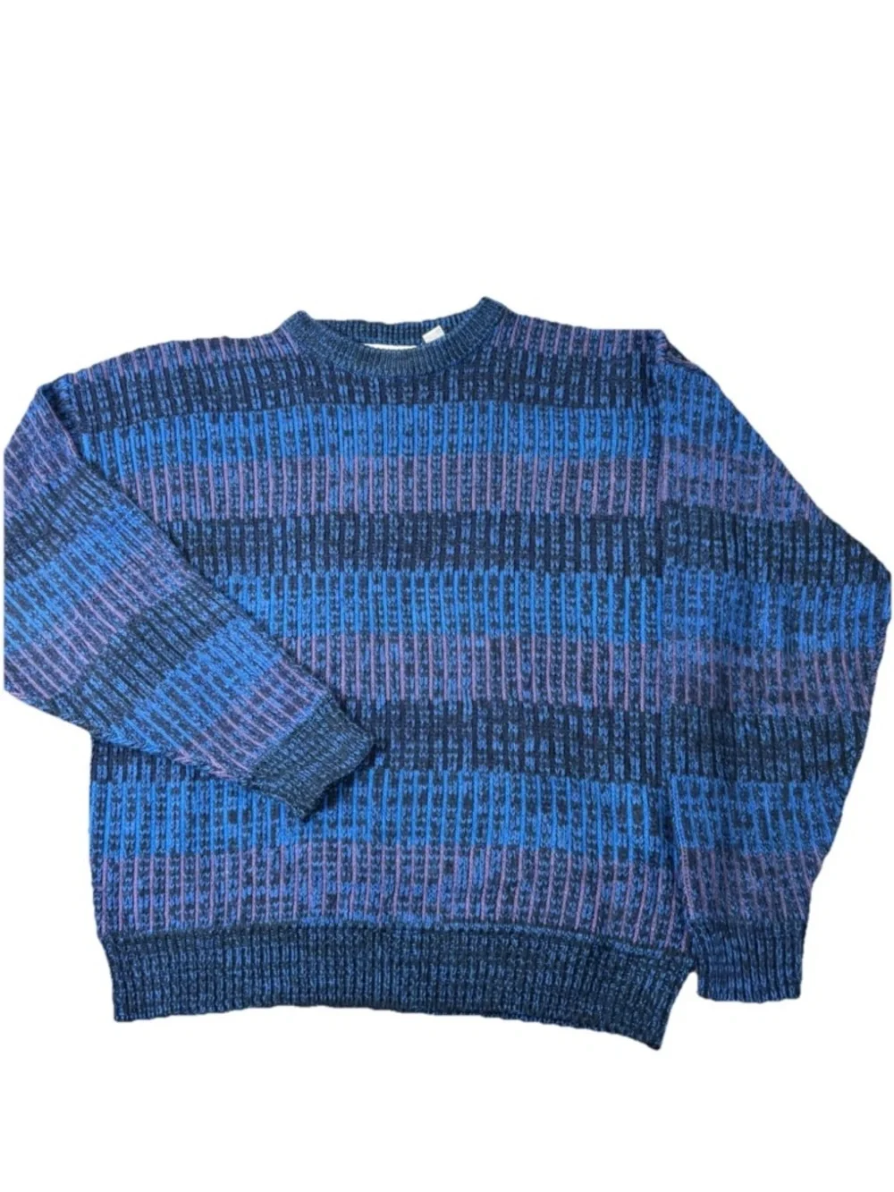 Vintage Saturdays Sweater Men’s Medium Blue Grandpa‎ Cosby Geometric Print